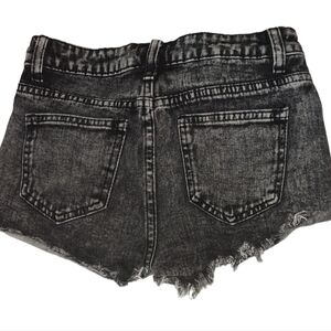 SHEIN Ripped Raw Hem Denim Jean Booty Shorts Waist 24"Length 8-9"
